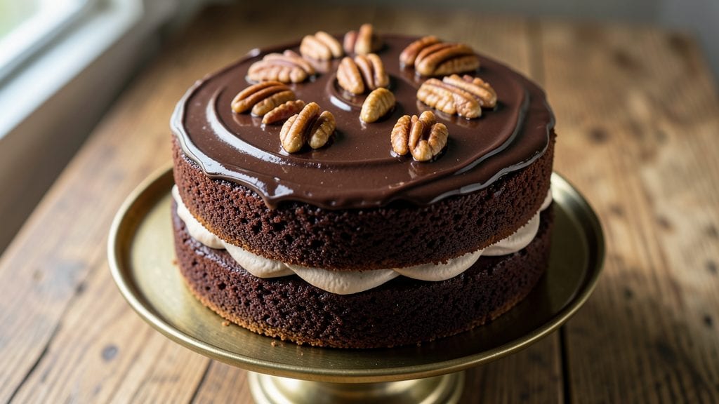 America's Test Kitchen Old Fashioned Chocolate Cake Recipe: Buttermilk-Infused Moisture and Toasted Pecan Crown