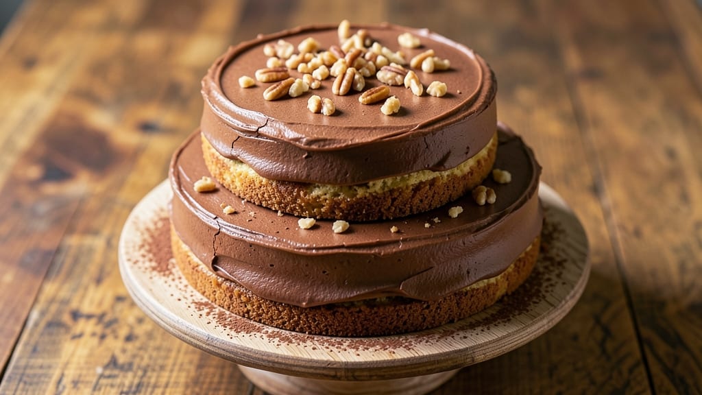 Baker's German Chocolate Cake Frosting Recipe: Toasted Pecan-Cocoa Swirls Without Separation