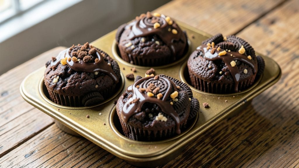 Chocolate Oreo Muffins Recipe: Crunchy Cookie Bites in Every Bite