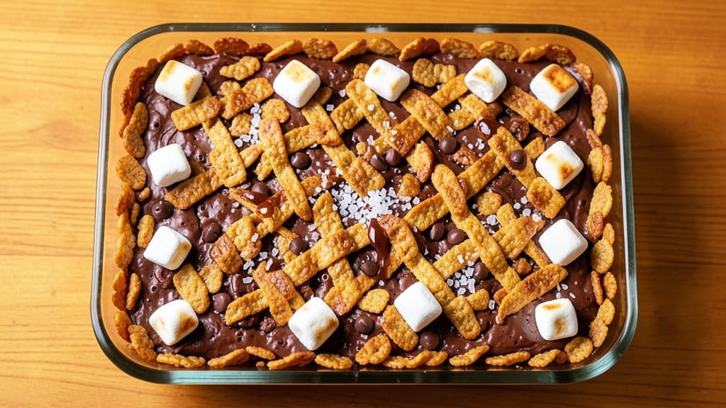 Chocolate Rice Krispie Squares Recipe: Fudgy Ganache Layered With Crunchy Cereal