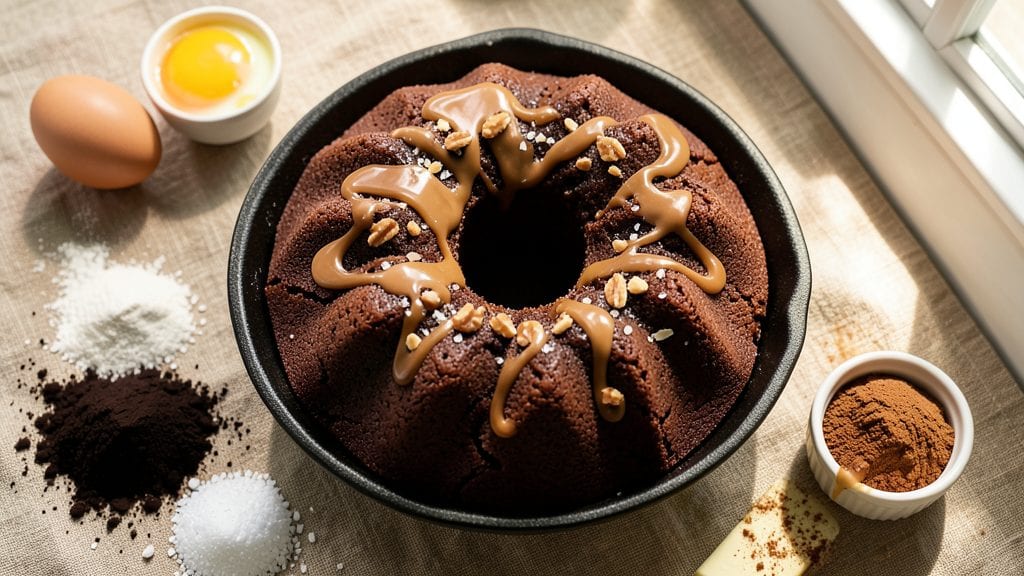 German Chocolate Bundt Cake Recipe: Toasted Pecan-Cocoa Crunch With Moist Layers