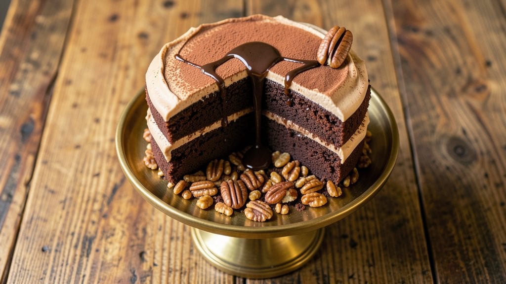 Old Fashioned Baker's German Chocolate Cake Recipe: Pecan-Cocoa Swirls With Buttery Crust