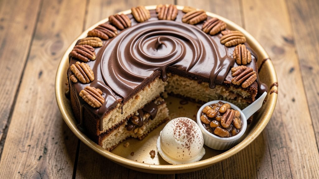Old Fashioned German Chocolate Cake Recipe: Pecan-Cocoa Swirls With Crunchy Topping