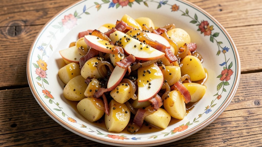 Old Fashioned Hot German Potato Salad Recipe: Mustard-Vinegar Tang With Crispy Onions