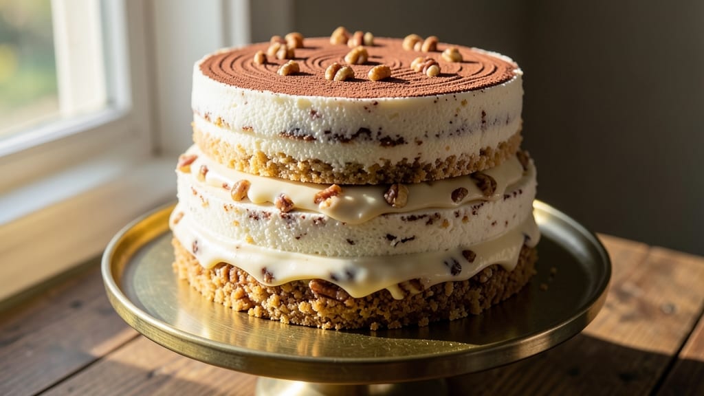 Old Fashioned White German Chocolate Cake Recipe: Toasted Pecan-Cocoa Swirls With Buttery Layers